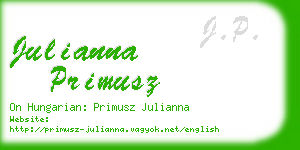 julianna primusz business card